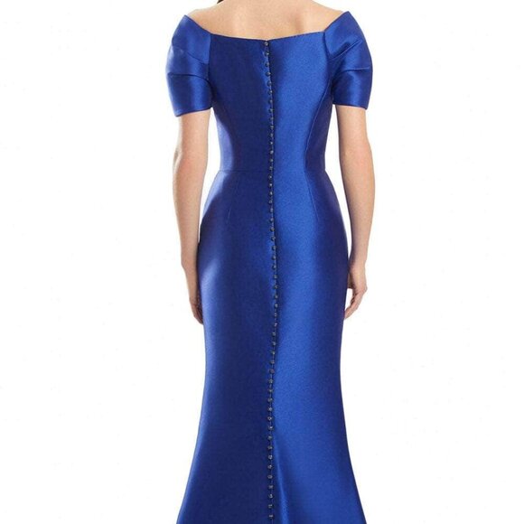 NWT Alexander by Daymor 1967S24 Ruched Mother of the Bride Dress Fuchsia Size 18 - Picture 3 of 6